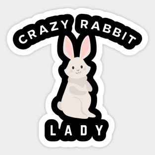 Crazy Rabbit Lady Sticker